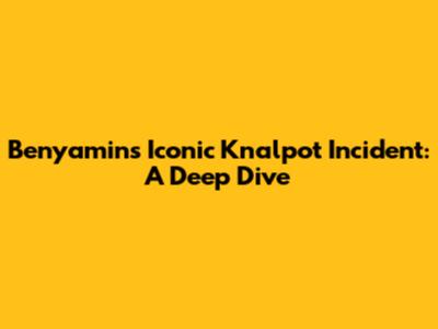 Benyamin's Iconic Knalpot Incident: A Deep Dive