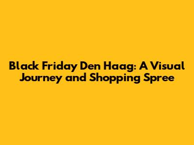 Black Friday Den Haag: A Visual Journey and Shopping Spree