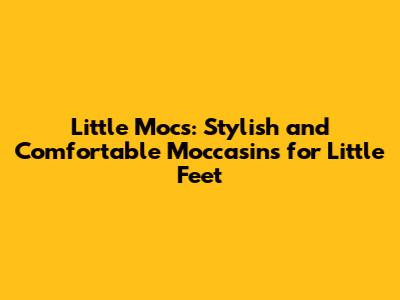 Little Mocs: Stylish and Comfortable Moccasins for Little Feet