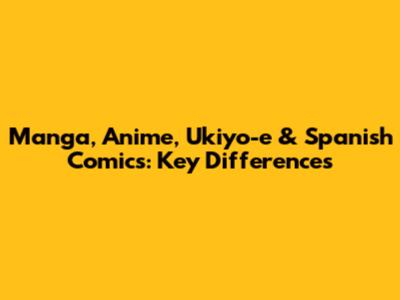 Manga, Anime, Ukiyo-e & Spanish Comics: Key Differences