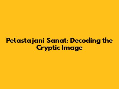 Pelastajani Sanat: Decoding the Cryptic Image