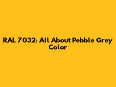RAL 7032: All About Pebble Grey Color