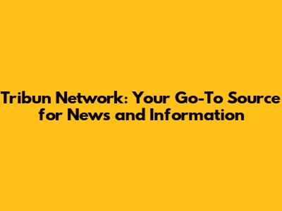 Tribun Network: Your Go-To Source for News and Information