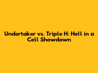 Undertaker vs. Triple H: Hell in a Cell Showdown