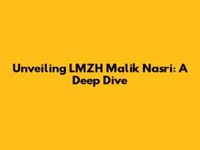 Unveiling LMZH Malik Nasri: A Deep Dive