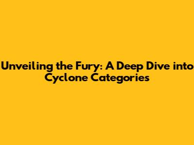 Unveiling the Fury: A Deep Dive into Cyclone Categories